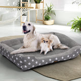 PaWz Pet Dog Cat Bed Deluxe Soft Cushion Lining Warm Kennel Grey Star XXL PaWz