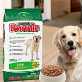 Bonnie Adult All Breed Real Chicken For Less Active Overweight Dry Dog Food 20kg Bonnie