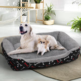 PaWz Pet Dog Cat Bed Deluxe Soft Cushion Lining Warm Kennel Black Bone XXL PaWz