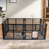 PaWz Pet Playpen Foldable Protable Dog Play Pens Plastic Garden Outdoor 6 Panels PaWz