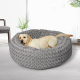 PaWz Calming Dog Bed Warm Soft Plush Sofa Pet Cat Cave Washable Portable Grey L PaWz