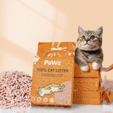 PaWz 2.5kg Tofu Cat Litter Clumping Flushable Fast Super Absorben Peach x6 Petsleisure