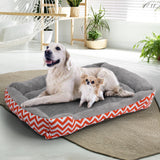 PaWz Pet Dog Cat Bed Deluxe Soft Cushion Lining Warm Kennel Orange Geo XXL PaWz