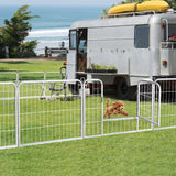 PaWz 8 Panel 24'' Pet Dog Playpen Puppy Exercise Cage Enclosure Fence Metal PaWz