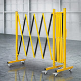 Expandable Portable Safety Barrier With Castors 510cm Retractable Isolation Fence Unbranded