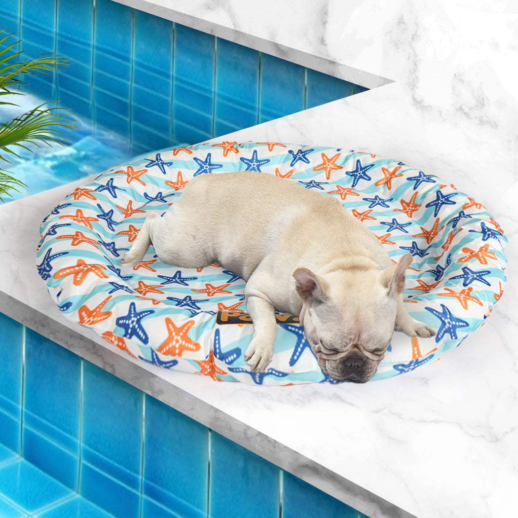 PaWz Pet Cool Gel Mat Cat Bed Dog Bolster Waterproof Self-cooling Pads Summer L PaWz