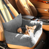 PaWz Pet Car Booster Seat Dog Protector Portable Travel Bed Removable Grey M PaWz
