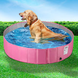 Portable Pet Swimming Pool Kids Dog Cat Washing Bathtub Outdoor Bathing Pink M PaWz