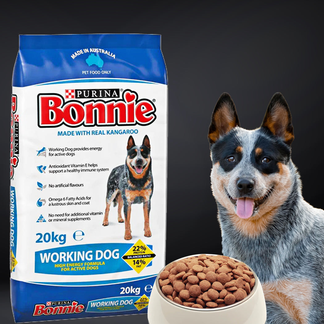 Bonnie Adult Working Dog Dry Food Active Large Breeds Real Kangaroo 20kg Bonnie
