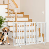 PaWz Wooden Pet Gate Dog Fence Safety Stair Barrier Security Door 3 Panel Large Petsleisure