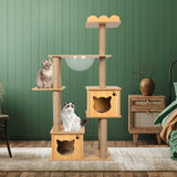 PaWz Cat Tree Scratching Post Scratcher Cats Tower Wood Condo Toys House 138cm Petsleisure