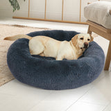 PaWz Pet Bed Cat Dog Donut Nest Calming Kennel Cave Deep Sleeping Dark Grey 3XL PaWz