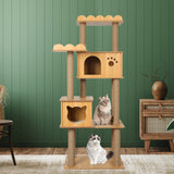 PaWz Cat Tree Scratching Post Scratcher Cats Tower Wood Condo Toys House 155cm PaWz
