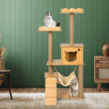 PaWz Cat Tree Scratching Post Scratcher Cats Tower Wood Condo Toys House 132cm Petsleisure