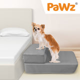 PaWz Pet Stair Stairs Dog Steps Ramp Portable Foldable Climbing Soft Grey PaWz