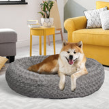 PaWz Calming Dog Bed Warm Soft Plush Sofa Pet Cat Cave Washable Portable Grey XL PaWz
