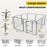Pet Basic 8 Panel Pet Playpen Exercise Enclosure Cage Puppy Dog 80cm x 80cm Petsleisure