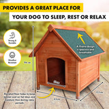 Pet Basic Dog Kennel A Frame Weather Resistant Timber Elevated Base 103cm Petsleisure