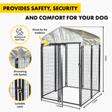 Pet Basic 1.83 x 1.22 x 1.22m Dog Kennel Enclosure Waterproof Lockable Gate Petsleisure