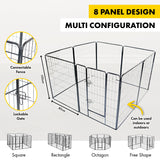 Pet Basic 8 Panel Pet Playpen Exercise Enclosure Cage Puppy Dog 80cm x 100cm Petsleisure