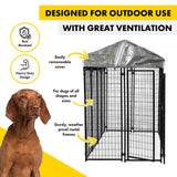 Pet Basic 1.83 x 2.43 x 1.22m Dog Kennel Enclosure Waterproof Lockable Gate Petsleisure