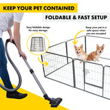 Pet Basic 8 Panel Pet Playpen Exercise Enclosure Cage Puppy Dog 80cm x 60cm Petsleisure