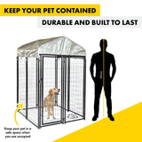 Pet Basic 1.83 x 1.22 x 1.22m Dog Kennel Enclosure Waterproof Lockable Gate Petsleisure