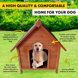 Pet Basic Dog Kennel A Frame Weather Resistant Timber Elevated Base 103cm Petsleisure