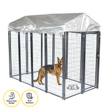 Pet Basic 1.83 x 2.43 x 1.22m Dog Kennel Enclosure Waterproof Lockable Gate Petsleisure